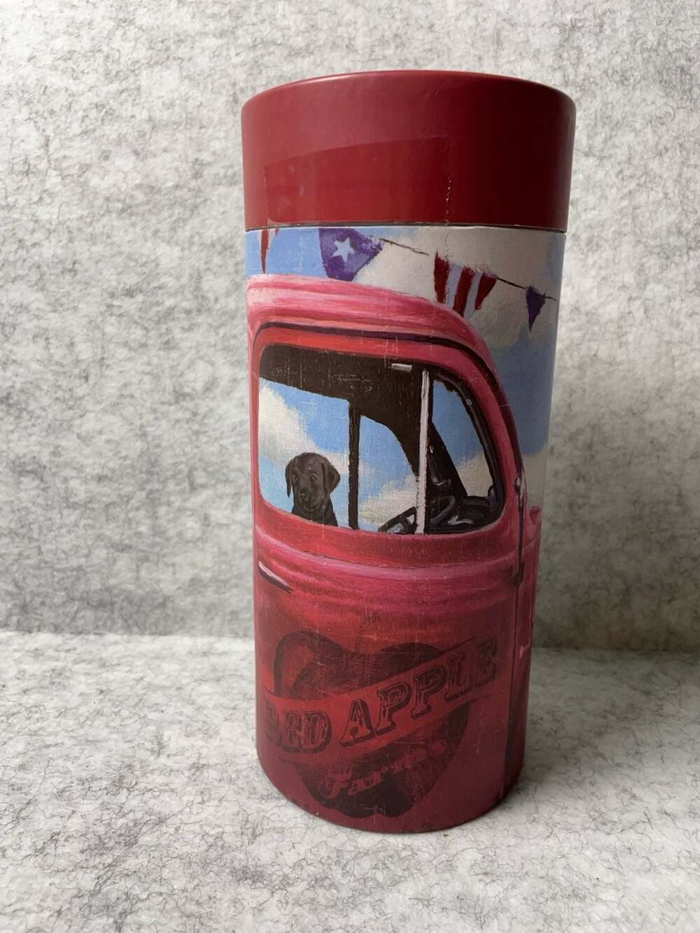 Wild Apple James Wiens 1000 Jigsaw Puzzle Sheffield Home Red Truck Dogs Labs EUC